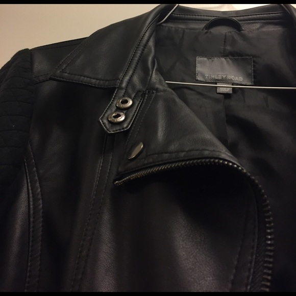 Mixed Material Moto Jacket - Picture 4 of 4